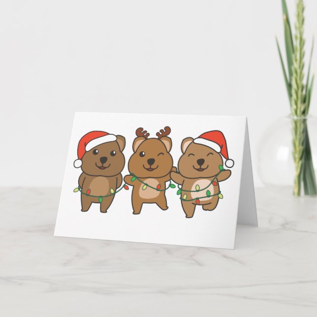 Quokka Navidad Navidad Animales Quokkas Lindos Ho (Anverso)