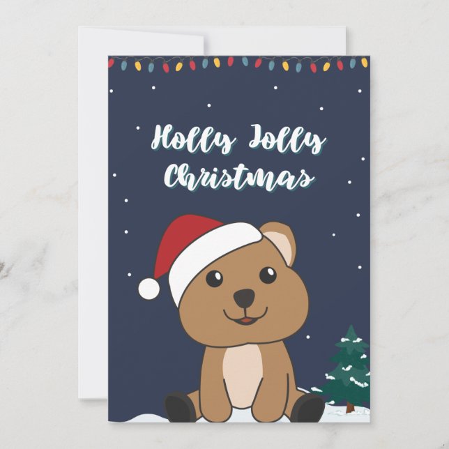 Quokka Navidad Nieve Animales de Invierno Quokkas  (Anverso)