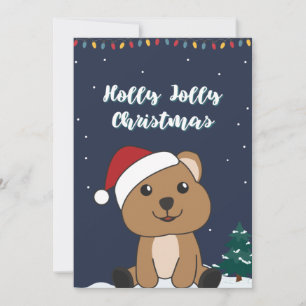 Quokka Navidad Nieve Animales de Invierno Quokkas 