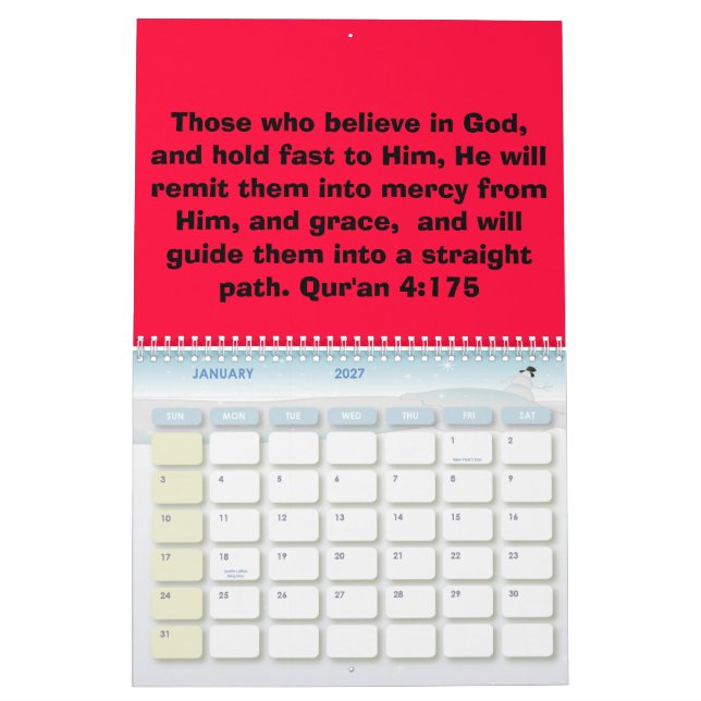 Qur'an cita el calendario (Jan 2027)