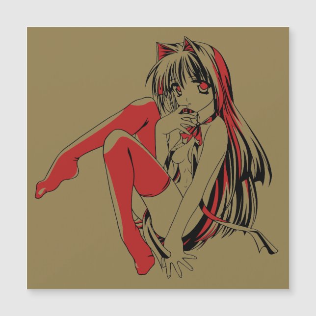 R & B Manga, Neko Catgirl Furry Loli Anime (Anverso)