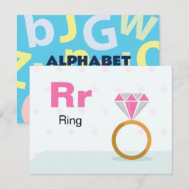 R es para Anillo - Tarjeta Flash Alphabet