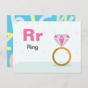 R es para Anillo - Tarjeta Flash Alphabet