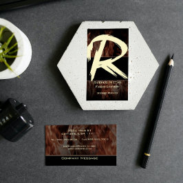 R Flame Monograma tarjeta de visita