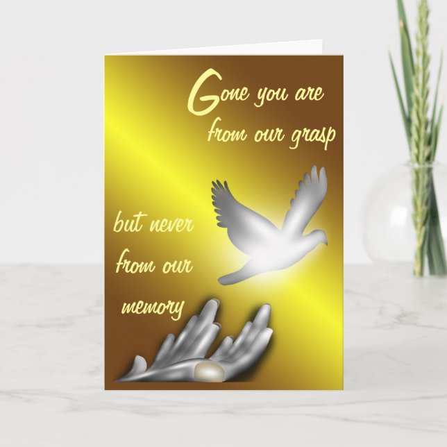 R.I.P/Condolencia/en memoria de la tarjeta (Anverso)