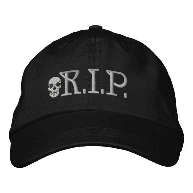 R.I.P. Skull Embroidered Gorra (Anverso)