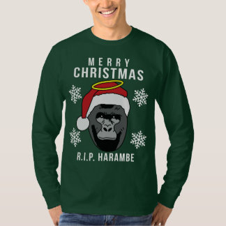 R.I.P. Suéter feo del navidad de Harambe