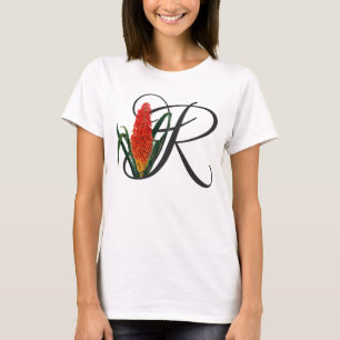 R inicial, camiseta Red Hot Poker