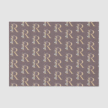 R Papel de envolvimiento floral monograma