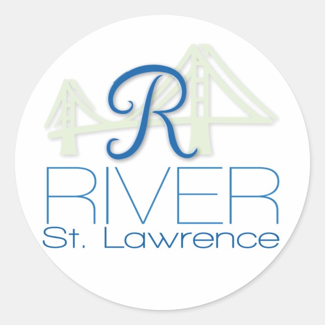 R River- Saint Lawrence Pegatina (Anverso)