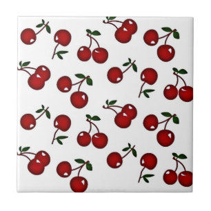 RAB Rockabilly Cerezas Rojas sobre Baldosa Blanca