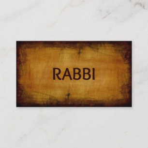 Rabbi Antique Brushed Wood Tarjeta de Negocios