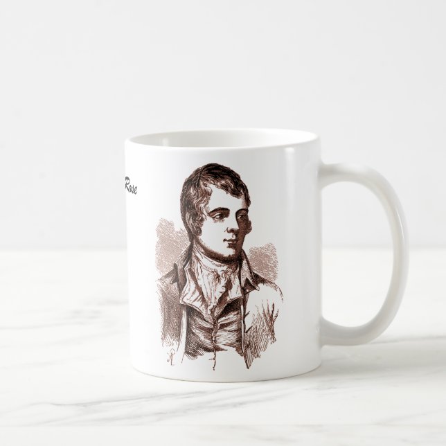 Rabbie Burns, como una taza roja roja de rosa (Derecha)