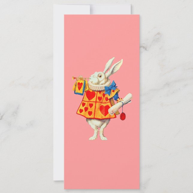 Rabbit Alice Wonderland ~ Invitación Cambio de col (Anverso)