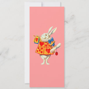 Rabbit Alice Wonderland ~ Invitación Cambio de col