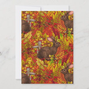 Rabbit otoñal en rojo