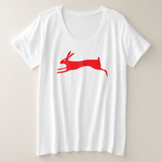 RABBIT ROJO NOMBRE PERSONALIZADO CAMISETA-T más gr