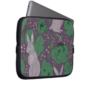 Rabbits y cabañas Bolsa de Electrónica Púrpura