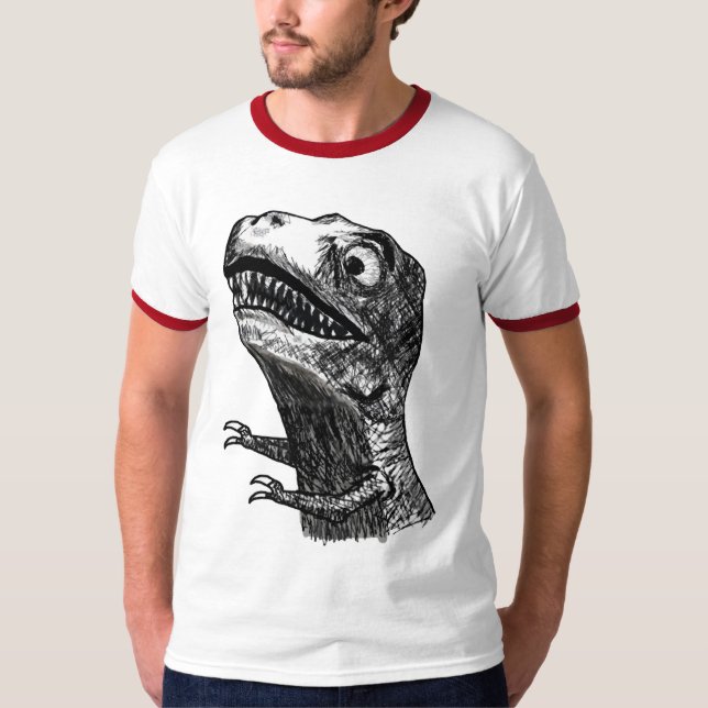 Rabia Meme - camiseta de T-Rex del campanero (Anverso)