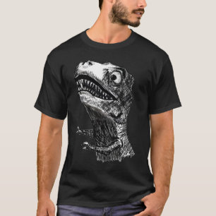 Rabia Meme - camiseta negra de T-Rex