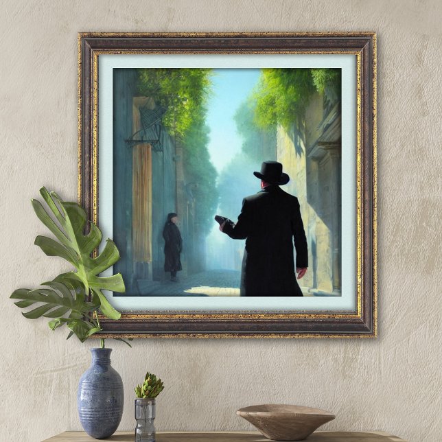 Rabino judío caminando en la imprenta de arte call (Subido por el creador)