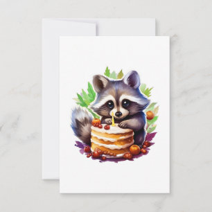Racco de primavera de verano con un pastel de cump