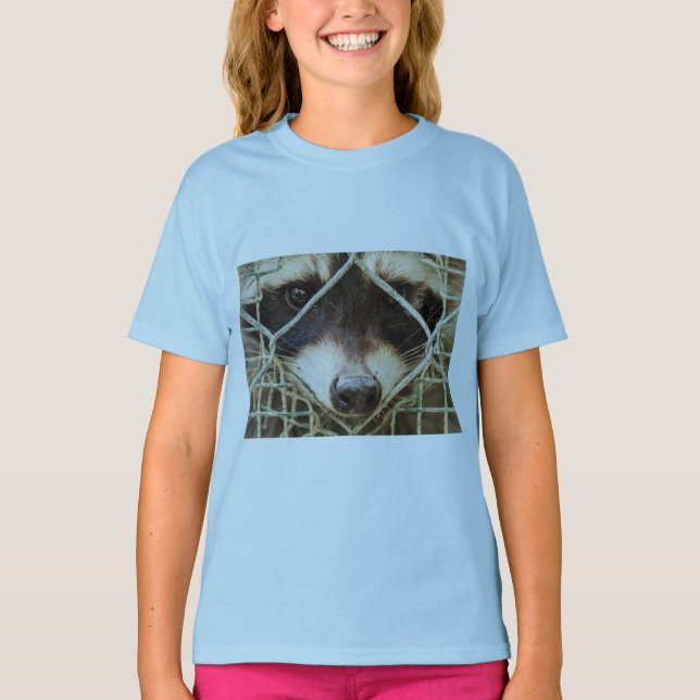 RACCON sobre la camiseta Raglan de manga corta par (Anverso)