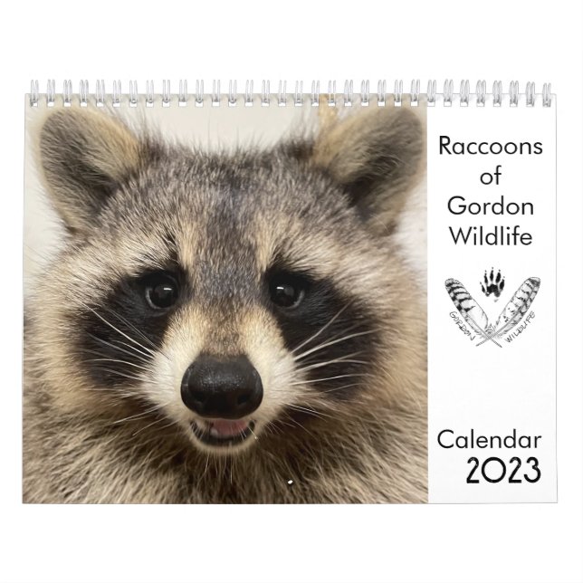 Racconones del calendario 2023 de Gordon Wildlife (Tapa)