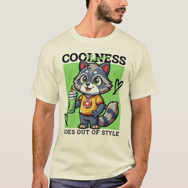 Raccoon Adorable con camiseta Smoothie (Anverso)