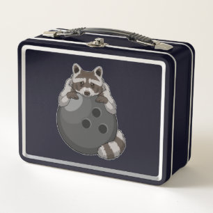 Raccoon en el Bowling con bolas