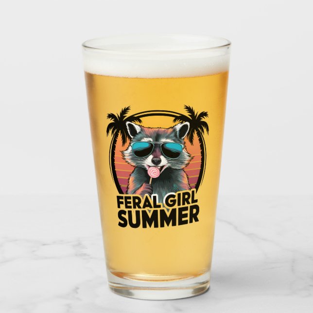 Raccoon Feral Chica Summer Vintage Opossum Lover (Anverso (lleno))