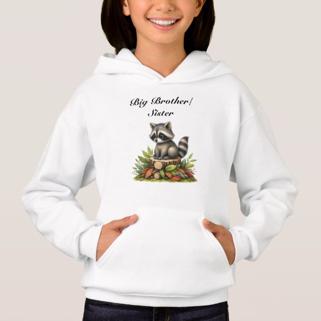 Raccoon in Autumn Leaves Sibling Sweatshirt (Anverso)