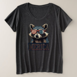 Raccoon Merica 4 de julio patriótico