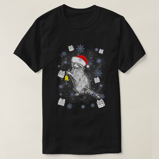 Raccoon Navidades feos suéter regalo de invierno (Diseño del anverso)
