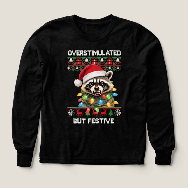 Raccoon - Overstimulated but Festive (Diseño frontal)