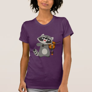 Raccoon, Personalizado, juega camiseta de mujeres 