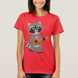 Raccoon, Personalizado, juega camiseta de mujeres 