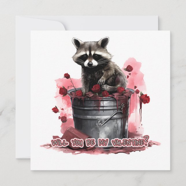 Raccoon ¿Serás mi San Valentín? (Anverso)