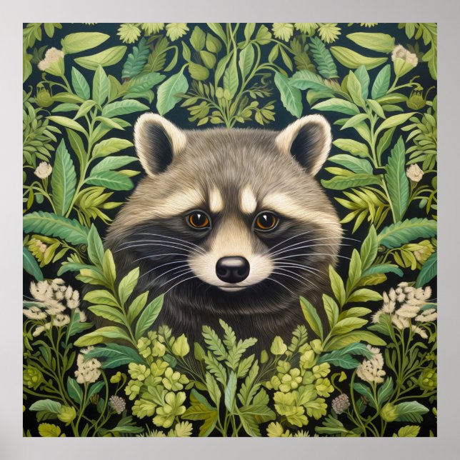 Raccoon y estilo de arte folklórico nuevo (Frente)