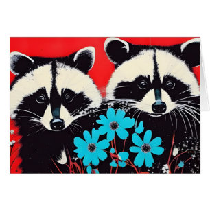 Raccoons Adorables Todas Las Ocasiones Tarjeta De 