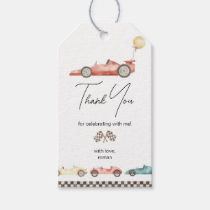 Race Car Baby Shower o Birday Gracias Etiqueta