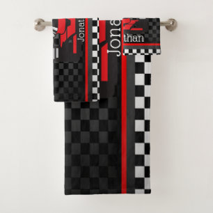 Race Car Design Bath Toalla Set