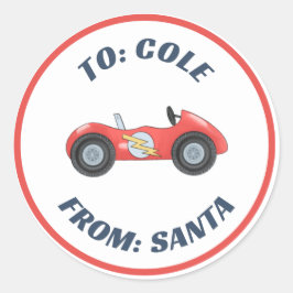Race Car Racetra Navidades Personalizado Pegatina 
