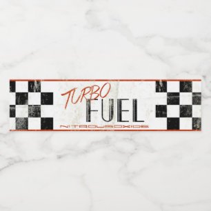 Racecar Fiesta Etiqueta del frasco de agua