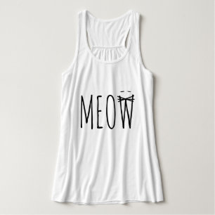 Racerback Tops de flores de mujer - Meow