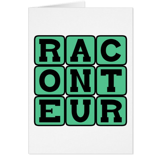 Raconteur, narrador (Frente)