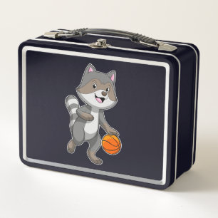 Racoon como jugador de baloncesto con baloncesto