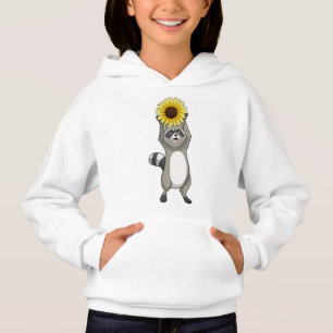 Racoon con girasol