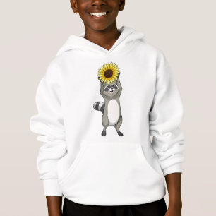 Racoon con girasol