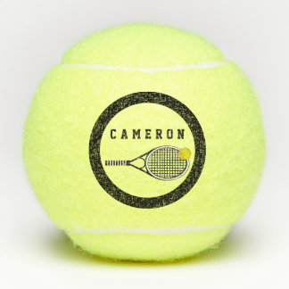 Racquet de tenis de nombre| Monograma de bolas
